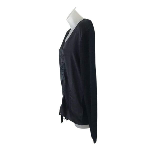 Ted Baker Black  Baniy  Ruched Detail Top Size 3 (US 8) - Picture 5 of 8